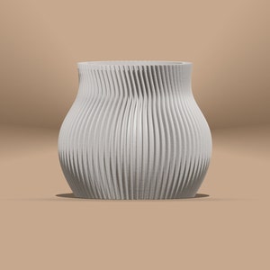 Nordic Modern Vase, Chic White, Minimalist Pearl Vase for Dried Flowers, ONDA Vase for small flowers, Living Room Decor