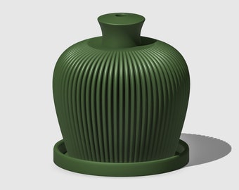 Watering Bell Thumb Pot, Controlled Watering Can for Plants, Gifts for Plant Lovers, Unique Plant Accessories, 3D Printed Chantepleure  Rib