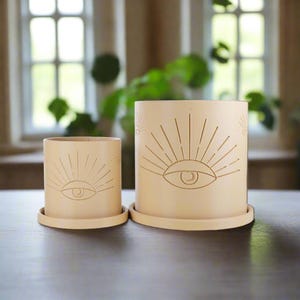 Eye Planter, 3D Printed Planter, Planter with Drainage, Eclectic