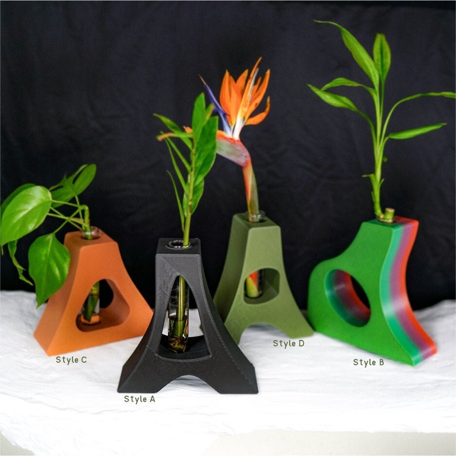 Stazione Di Propagazione In Vetro Con Porta Provette Geometrico In Legno – Vaso Per Fiori E Piante Idroponiche, Decorazione Casa/Ufficio (Burlywood)