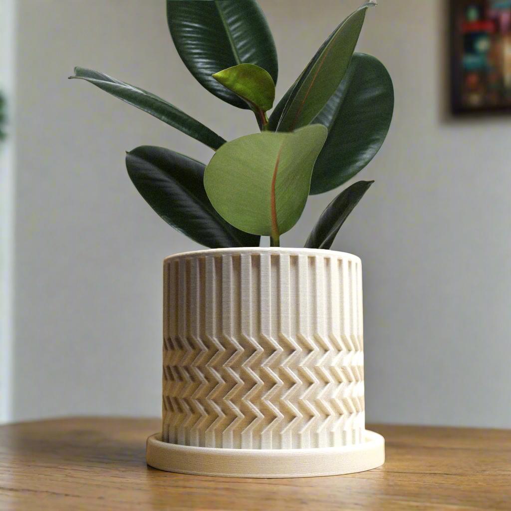 Stunning Zigzag Texture Planters Home Decor image