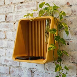 Floating Wall Shelves, Mid-Century Modern Home Decor, 3D Printed Propagation or Reed Diffuser Shelf, Wall Shelf Catchall, Entryway Decor image 4