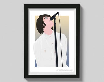 Liam Gallagher Knebworth Print - Oasis Wall Art