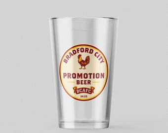 Bradford City AFC Pint Glass - League Two Promotion Beer