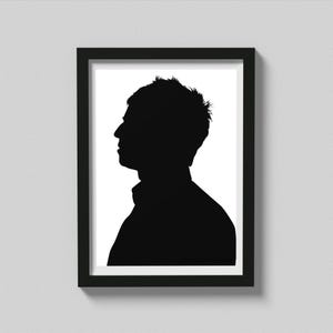 Noel Gallagher Silhouette Print: Oasis Poster, Black & White Wall Art