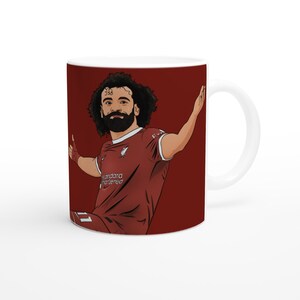 Mo Salah Mug - White 11oz Ceramic Mo Salah Mug - Print By Rob