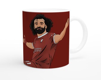 Mo Salah Becher: Geschenk für einen Fussballfan, 11 Unzen Keramik