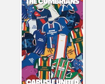 Póster retro del Carlisle United: impresión A3 semibrillante