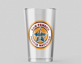 Sam Fender Pint Glass: People Watching Conical Beer Glass