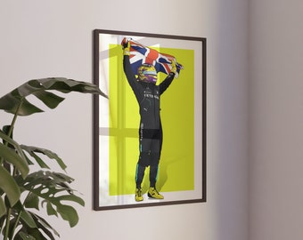 Lewis Hamilton British Grand Prix 2024 Poster