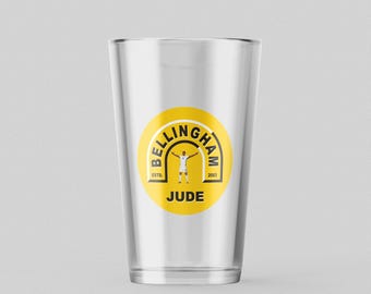 Jude Bellingham Pint Glass: England Soccer Fan Gift