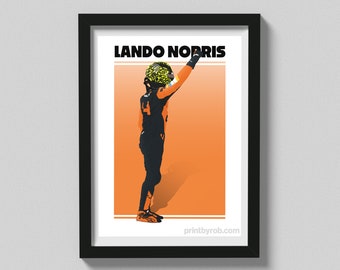 Lando Norris Wall Art - McLaren Poster - Formula 1 F1 Print - Print By Rob