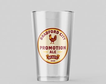 Bradford City AFC Promotion Ale Pint Glass