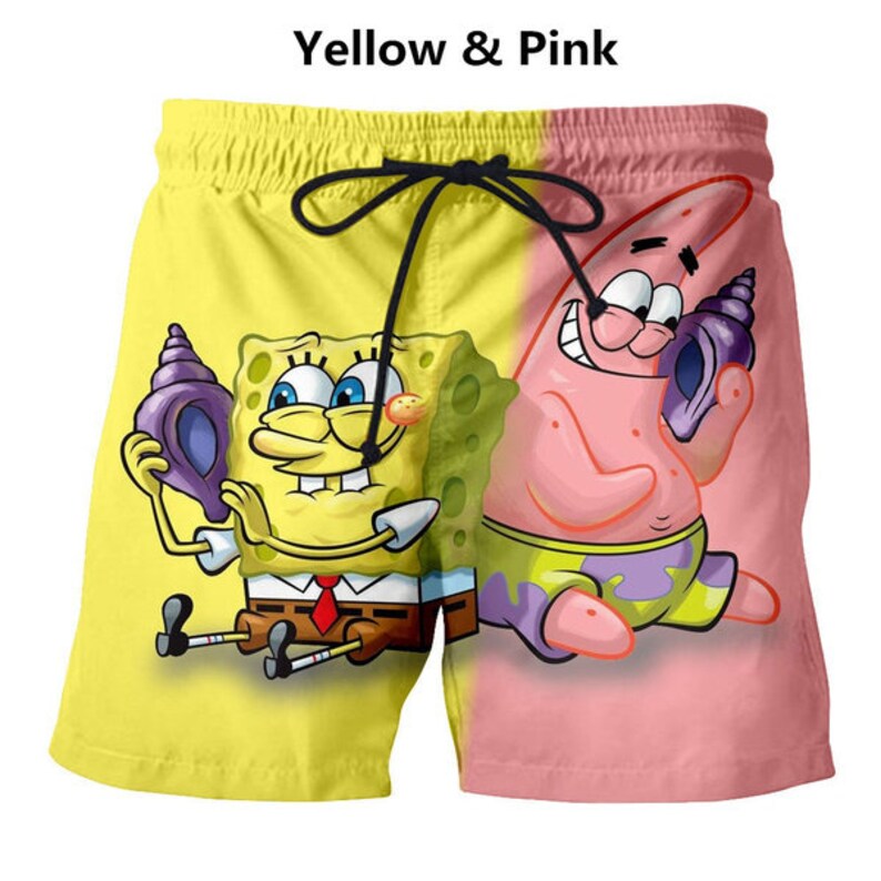 Spongebob Squarepants 3D Print Fashion Shorts | Etsy