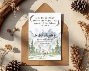 Herr der Ringe | Fantasy Baby Shower Einladung Vorlage (Digitaler Download)