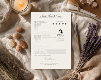 Nervöses System-Reset für Mütter zum Ausdrucken | Überwältigte Mutter Unterstützung | Sanfter Muttersein Planer für Selbstfürsorge | Trauma InformedReset Arbeitsblatt