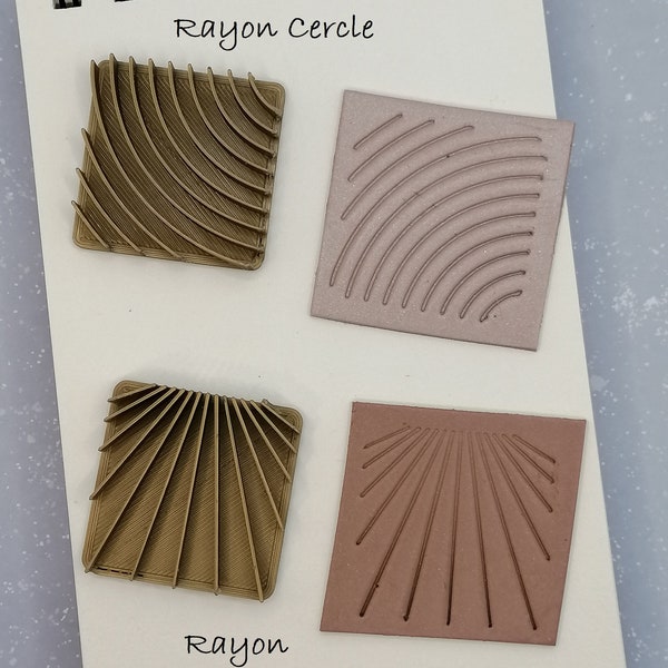 Timbres Rayon pour pâte polymère, savon, argile, porcelaine froide, pâtisserie - Fabrication Bijou Polymère