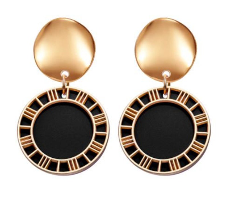 Fashion Round Earrings For Women-Geometrical Gold Shell Fluff Dangle Drop Earrings-Brincos 2021 Fashion Jewelry-Bijoux