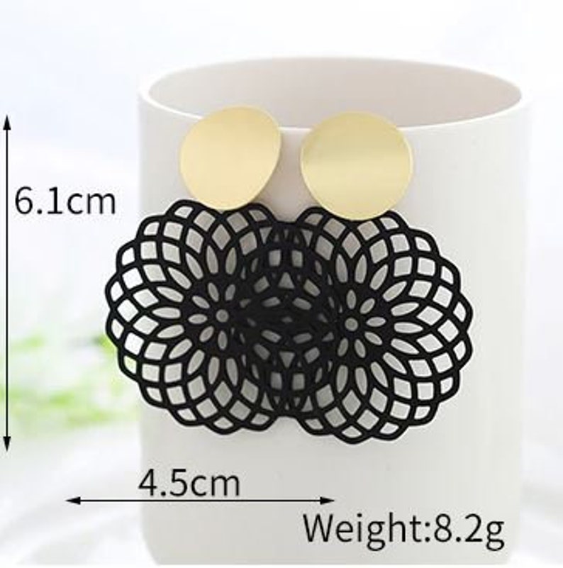 Fashion Round Earrings For Women-Geometrical Gold Shell Fluff Dangle Drop Earrings-Brincos 2021 Fashion Jewelry-Bijoux