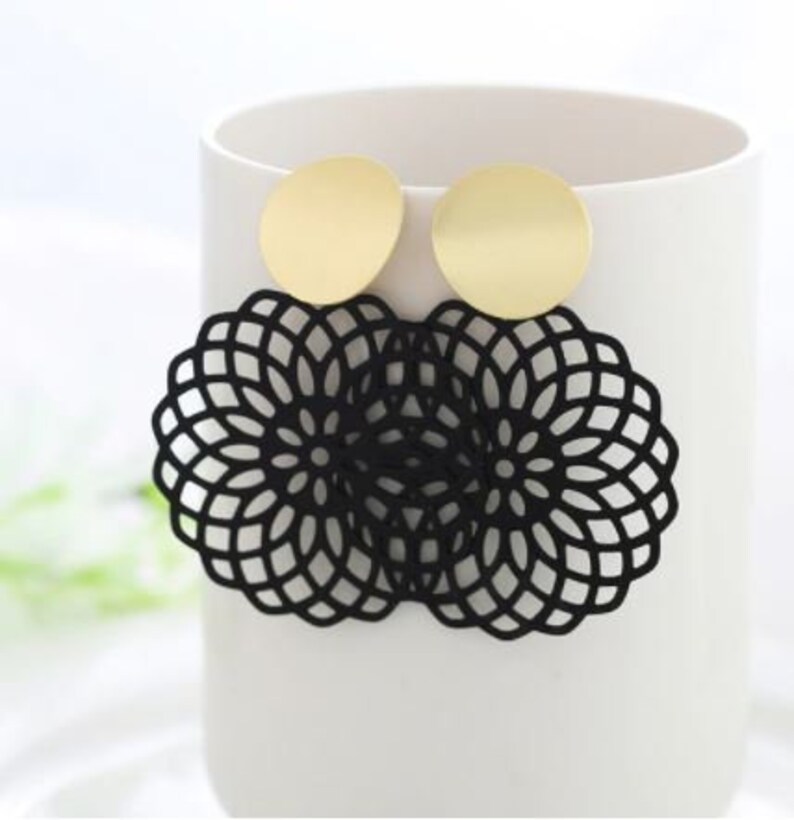 Fashion Round Earrings For Women-Geometrical Gold Shell Fluff Dangle Drop Earrings-Brincos 2021 Fashion Jewelry-Bijoux