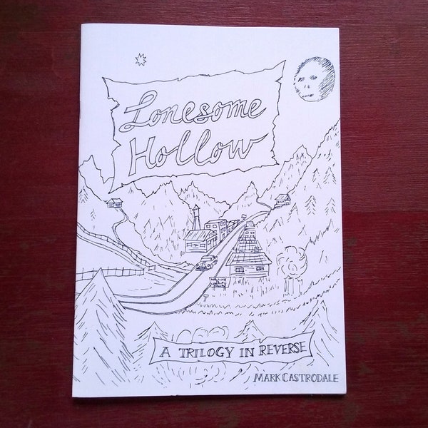 Lonesome Hollow: A Trilogy in Reverse -  Original Black & White Unshaded Hot Rod Horror / Mystery  Comic / Zine , self published indie comix