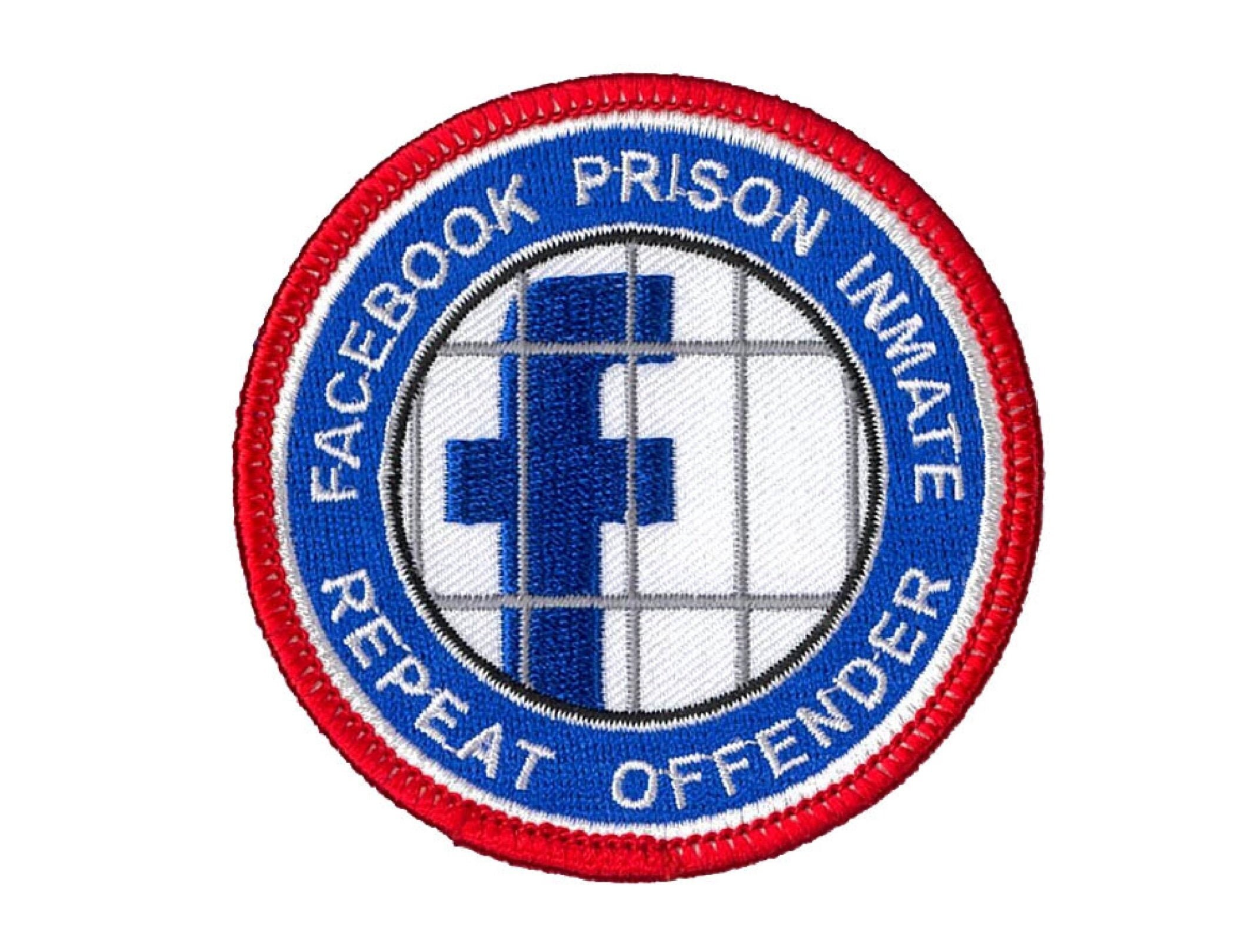 TP20 FACEBOOK PRISON Inmate Repeat Offender Embroidered Iron | Etsy