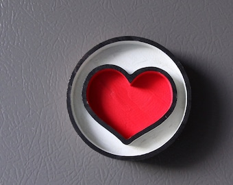 Heart Magnet, Love Magnet, Vegan Magnet, Heart Gift, Gift for Vegan, Wooden Magnet, Compassion Magnet, Love Gift