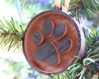 Paw Ornament, Dog Lover Gift, Cat Lover Gift, Paw Print, Paw Print Ornament, Gift for Pet Parent, Dog Mom, Cat Mom, Vegan Gift, Pet Ornament