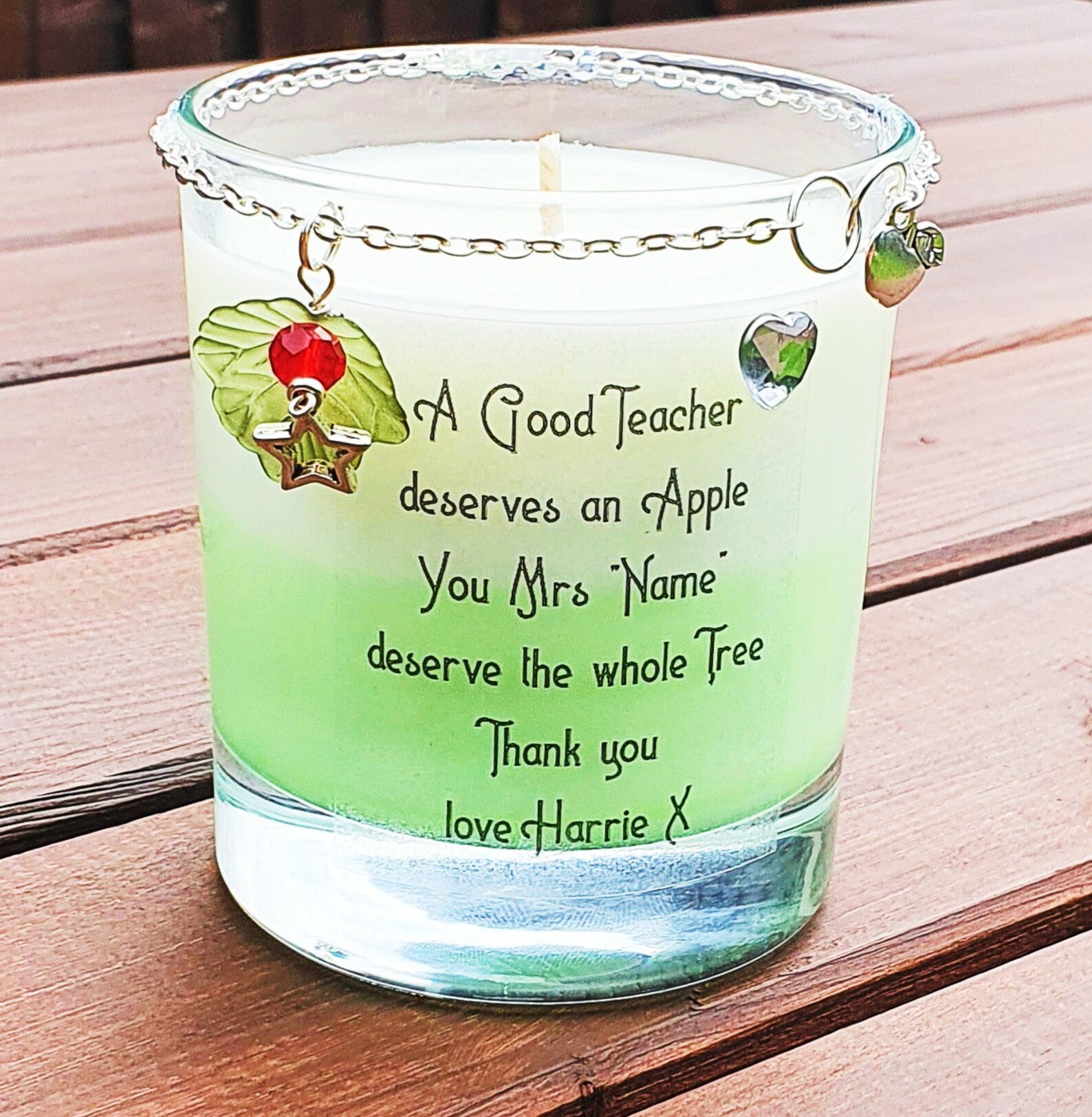 Teacher gift Thank you Teacher candle Personalised Best Etsy