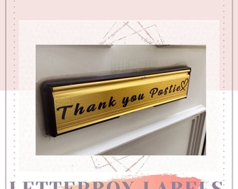 Letterbox Vinyl Label, Oh... Hello, Thank you Postie, Stacey Solomon inspired.