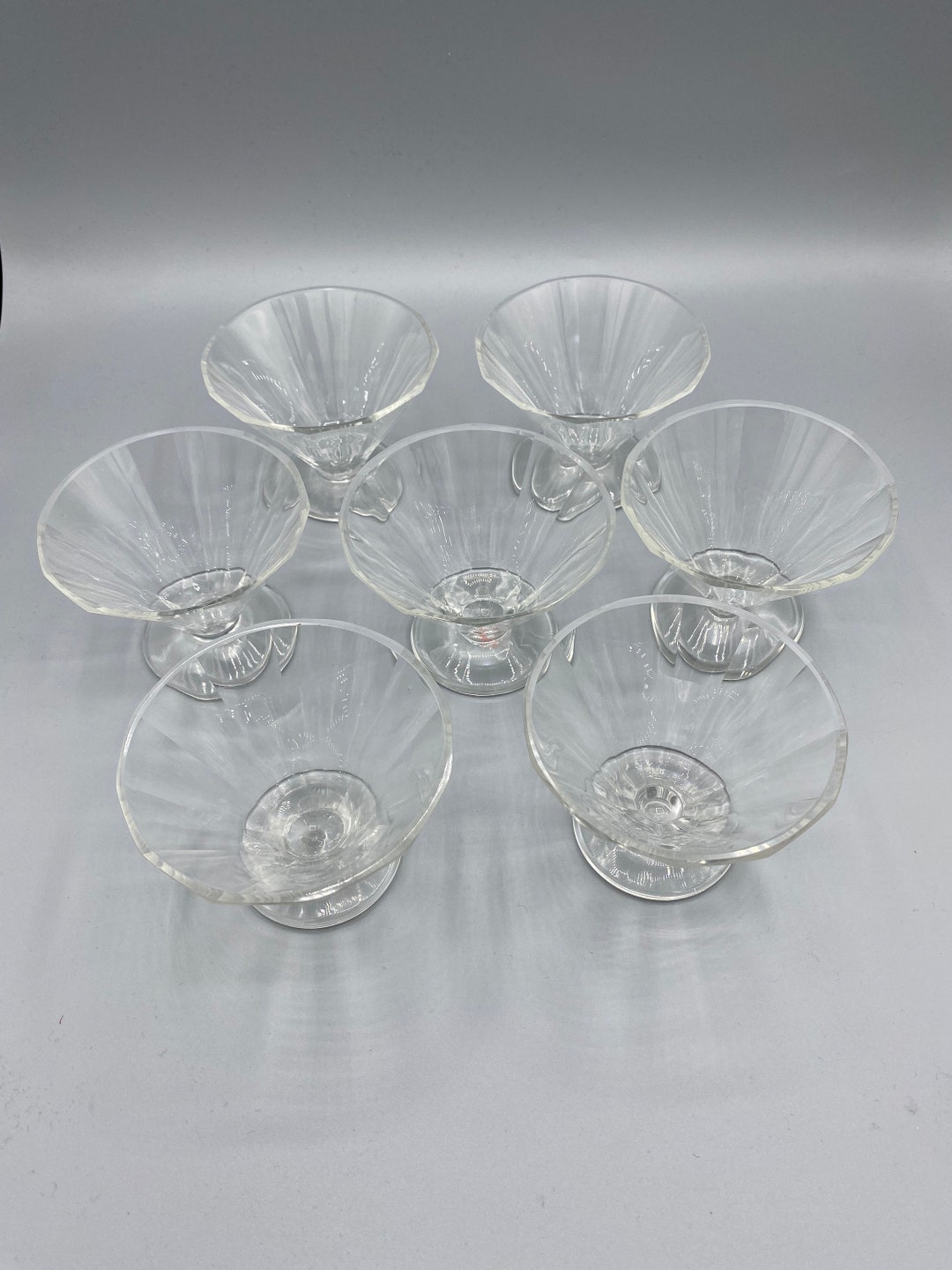 7 Vintage Rare, Stemless Coupe / Martini Glasses From the 1930s Etsy