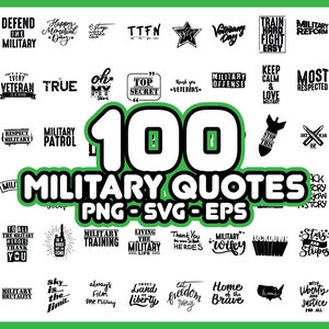 100 Military SVG Quotes Bundle - Instant Download