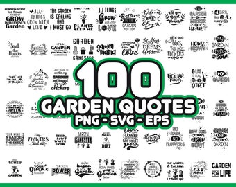 100 Garden SVG, PNG Design Bundle pour Cricut - Téléchargement instantané