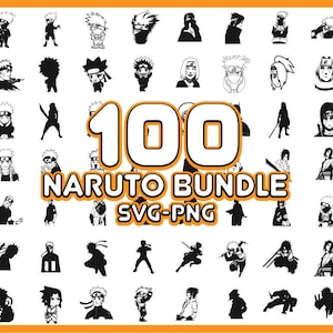 100 Anime SVG PNG Silhouette Bundle - Sofort Download
