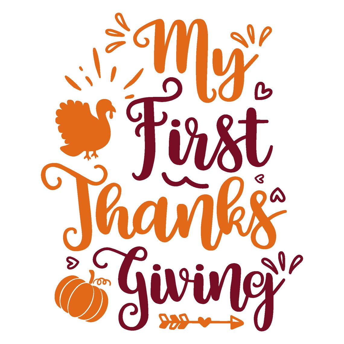 My First Thanksgiving SVG, Thanksgiving Svg Kids, Thanksgiving Funny