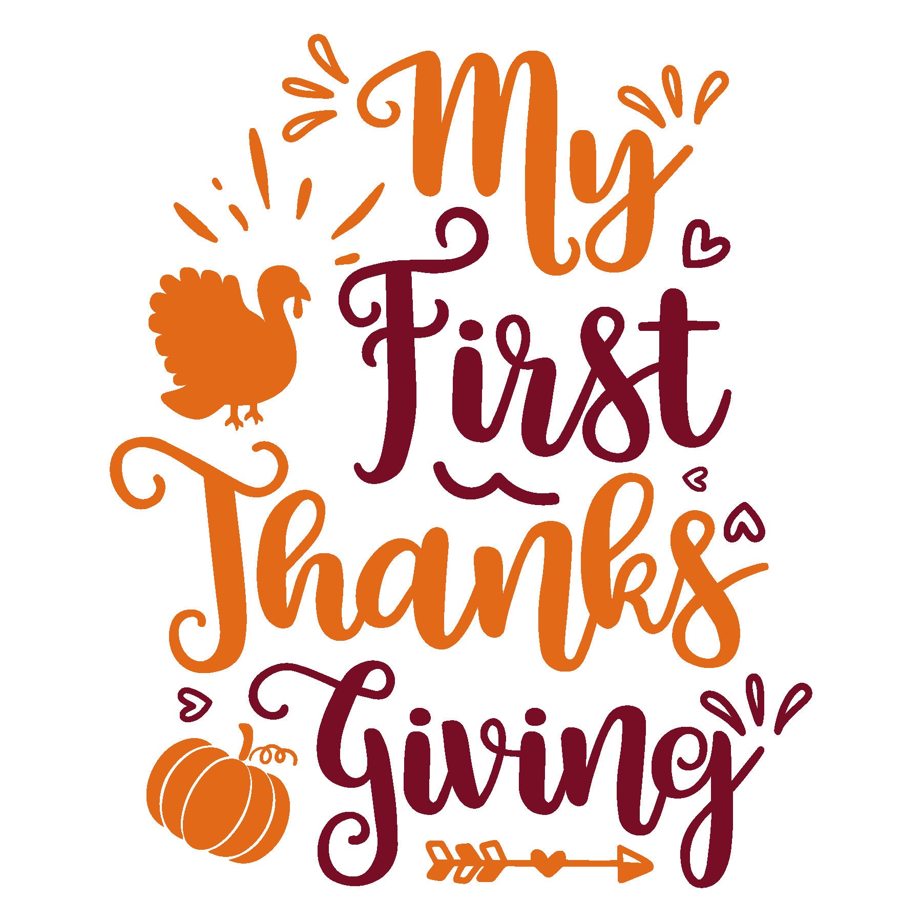 My First Thanksgiving SVG Thanksgiving Svg Kids (Instant Download) - Etsy