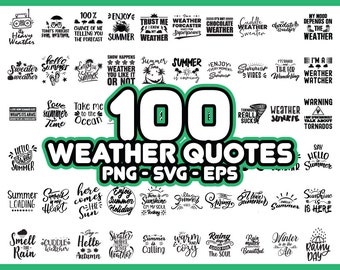 100 Weer (Hurricane/Tornado/Summer/Rain/Winter) Sayings SVG Bundle - Direct downloaden