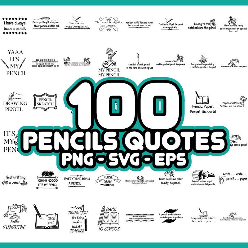 Quote Pencils - Etsy