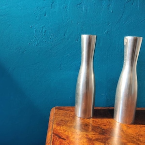 Vintage metal candlestick holders