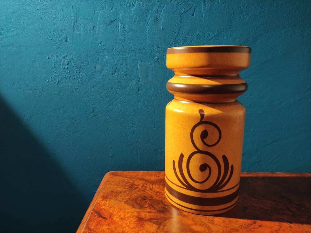 Large Vintage Flora Gouda Vase Argos Collection Etsy