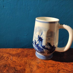 Vintage 1950s Hand painted Beer mug