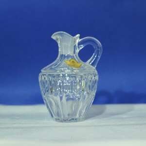 Vintage hand cut Lead crystal Cruet with original sticker