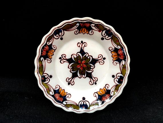 Small Vintage Hand Painted Makkum Tichelaar Dish - Etsy Sweden