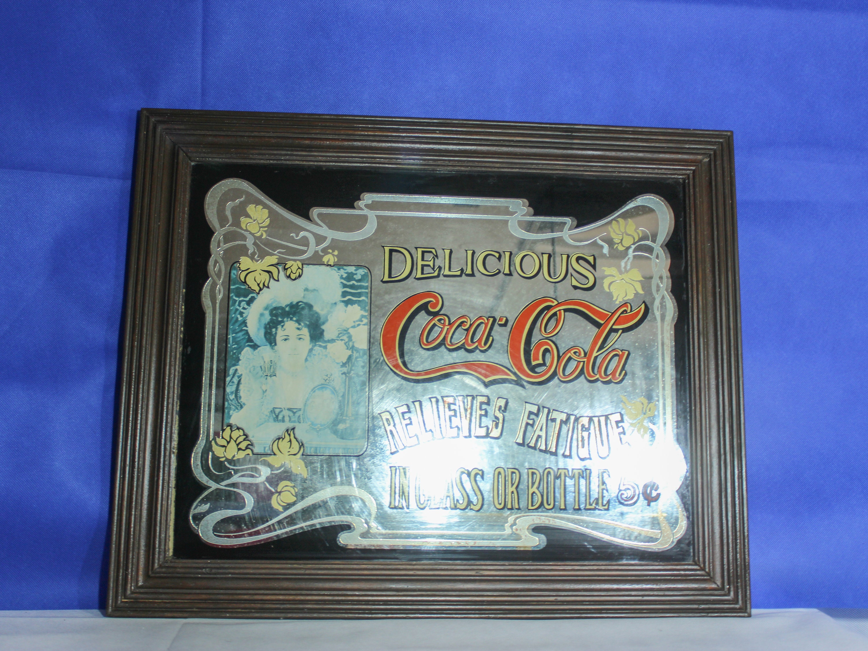 Buy Vintage Medium Sized Coca Cola Advertising Mirror in Dark