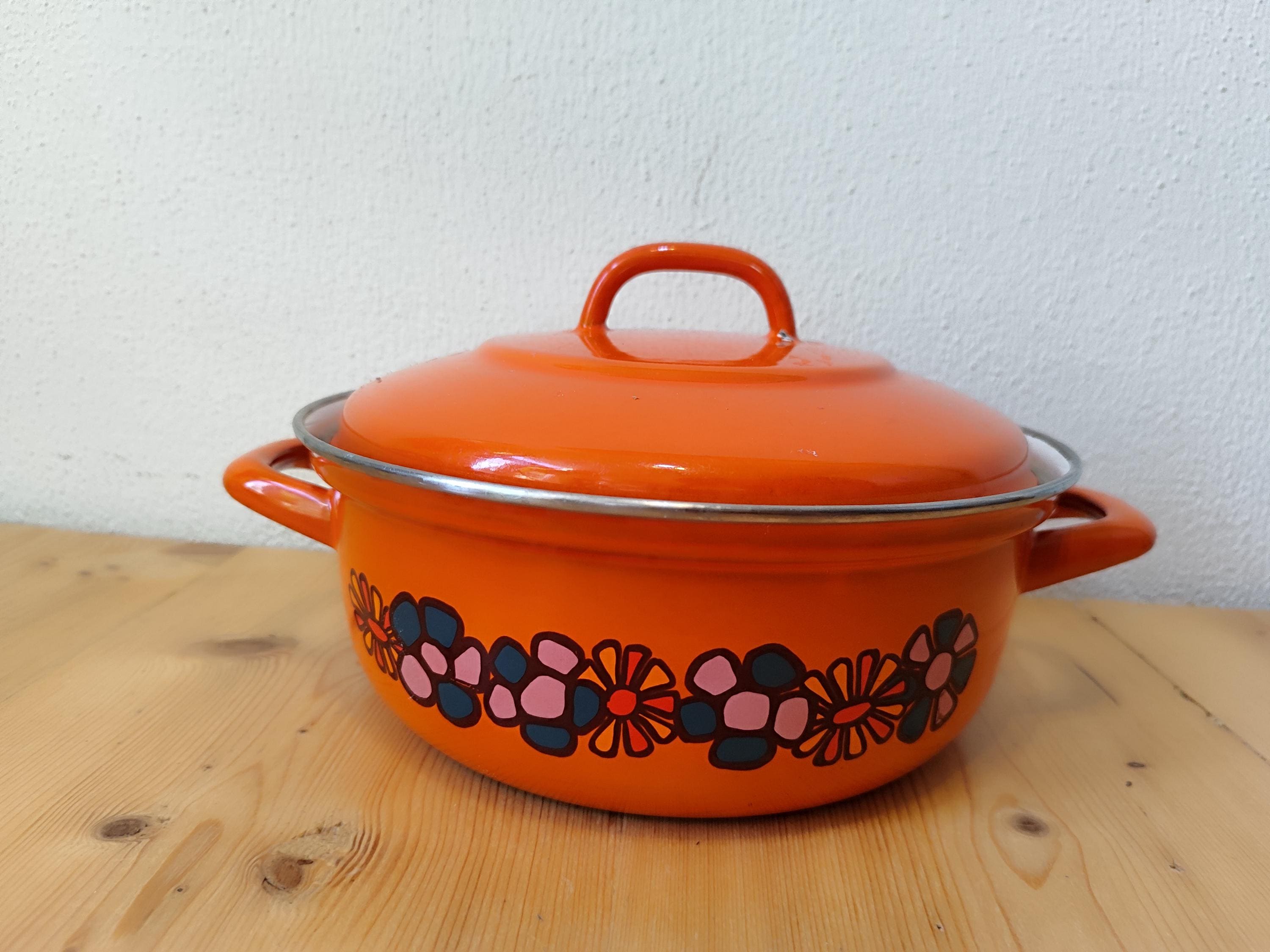 Retro BRABANTIA Cake Box medium Cookie bread Bin Vintage Orange koektrommel cakehouder brooddoos - België