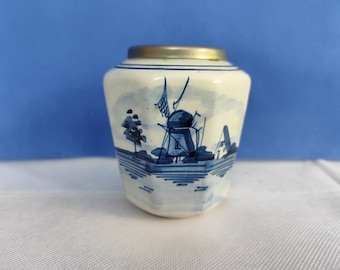 Vintage Delft Blue teaspoon vase