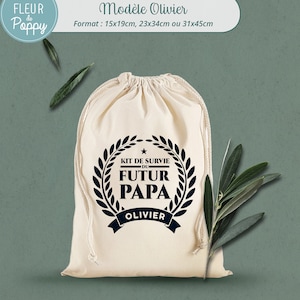 Kit de survie maternité du futur papa - Cadeau super papa - cadeau de naissance - Pochon personnalisé pour futur papa