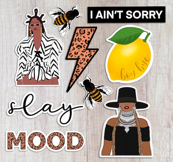 Beyonce Sticker Pack, Beyonce Vinyl Sticker Pack for Water Bottle, Laptop,  Mirror or Journal, Water Resistant Stick for Hydroflask