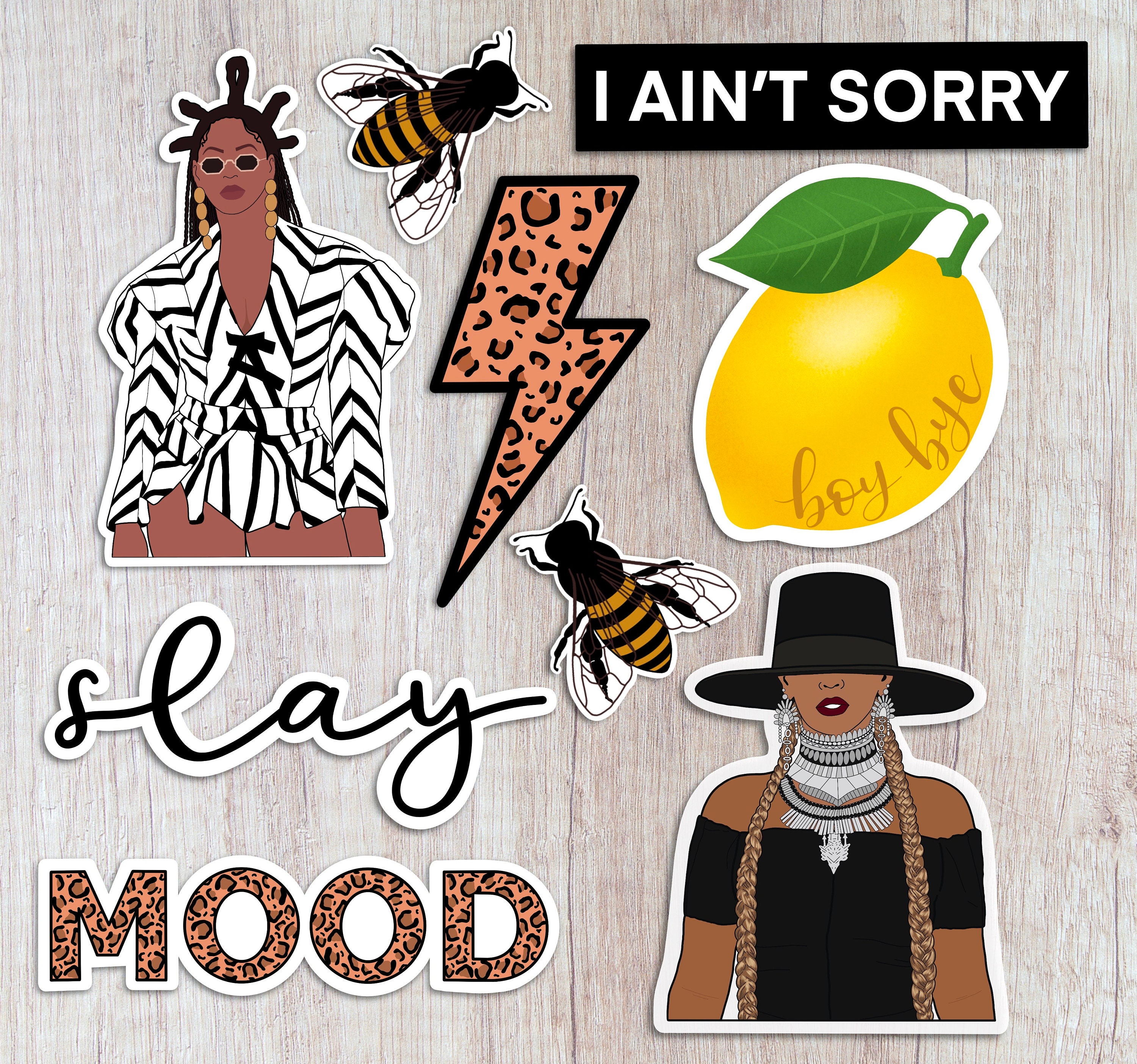 Beyonce Slay Sticker - Colors & Cocktails