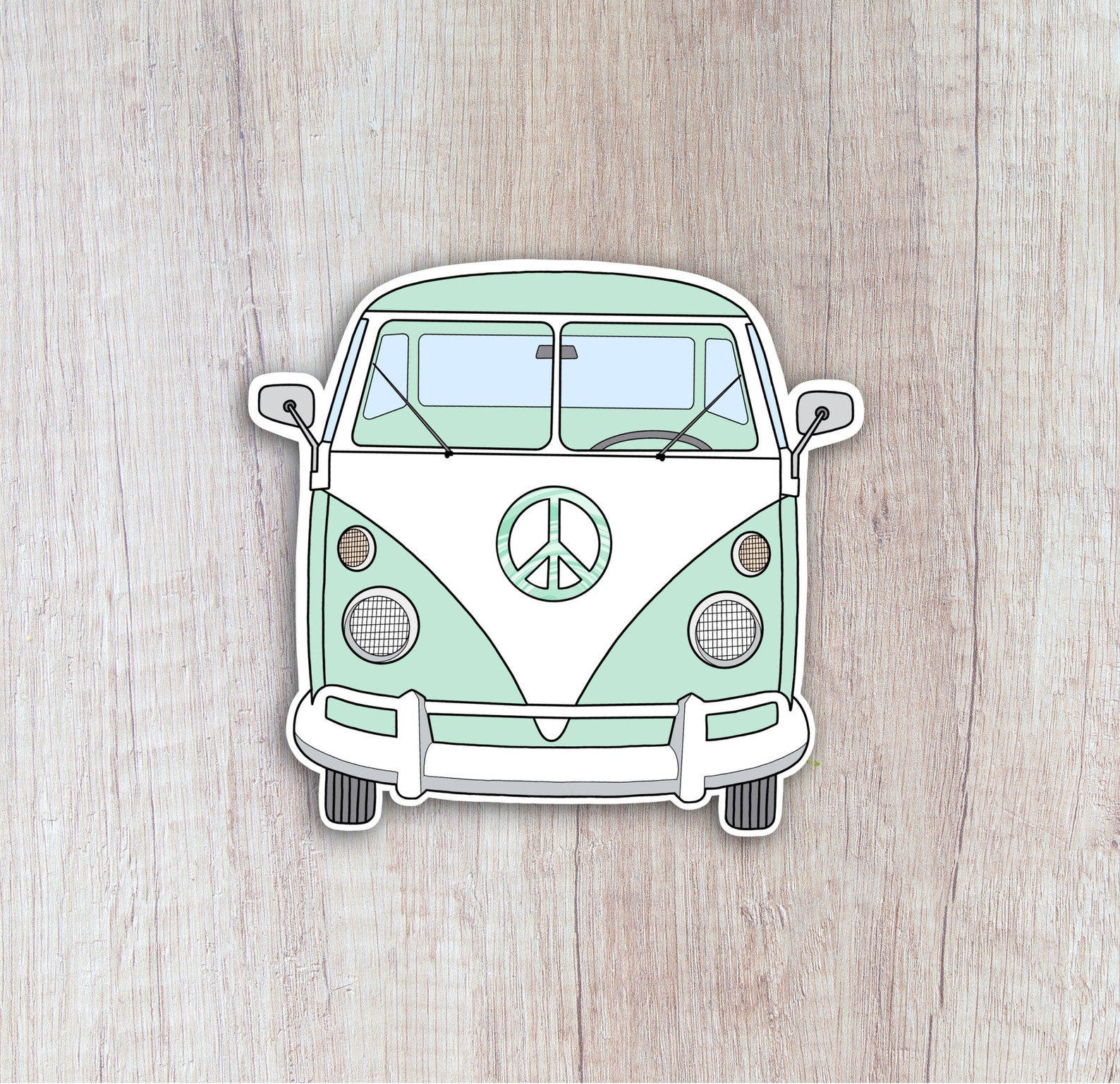 Retro Bus Sticker VW Bus Sticker Vinyl Sticker for Water Etsy